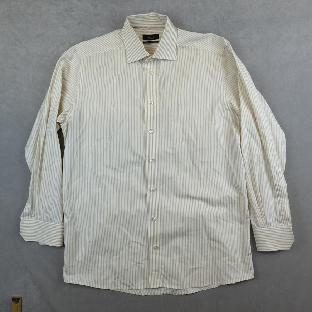 Eton Shirt Mens 16.5 42 Striped Contemporary Fit Button Up Dress Formal Sweden